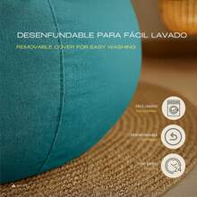 Aiire Sofa Puff Salon Moderno - [90x65] Sillon Puf Gigante XXL con Relleno Incluido para Habitacion Juvenil o Adolescente - Bean Bag Chair Gamer - Puffs Infantiles de Diseño - Verde - Ver 6