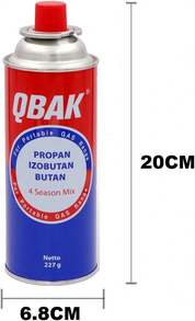 Bình gas butan QBAK 227g dùng cho bếp và lò đốt - 100% butan, tương thích với bếp nấu ăn di động, đèn pin và nhiều thiết bị khác - Bình gas dùng một lần có van, thích hợp cho bếp gas cắm trại di động hoặc bếp nấu ăn, lò nướng, đèn khò, đèn đốt gas di động. Có các gói 4/8/16/28 bình để lựa chọn. Chất lượng được đảm bảo. - QBAK CALIDAD - Xem 5
