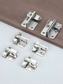 1pc Stainless Steel Gate Latch With Padlock Hole, Heavy Duty Anti-Rust Flip Latch Slide Bolt Latch, Safety Door Lock Catch For Barn Garage Garden Shed Bathroom Cabinet Pet Cage Fence Sliding Door Window - Multicolor - View 5