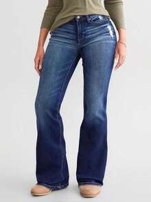 Stretch Flare Jeans That Lift Your Shape And Give You A Flattering Retro Bootcut Vibe - Blue - View 3