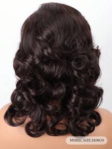 Damperuk 16 tum stor lockig vågig peruk andningsbar rosa nätmössa för dagligt bruk fest & present eller rollspel - Multifärgad - Visa 2