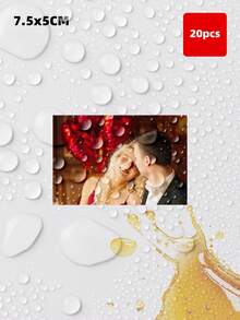 1/4/12/20 Pcs Personalized Photo Wine Bottle Labels, Customized Wedding Champagne Whiskey Stickers, Waterproof Oil-Proof Adhesive Decorative Labels, Wedding Favors For Guests - Multicolor 1 - View 34