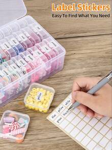 31pcs (30 Small Boxes + 1 Large Box) Craft Storage Boxes And Organizer, Transparent Plastic Containers - Suitable For Beads, Jewelry And Crafts, Durable Organizing Solution, Perfect Small Gift, Jewelry Box, Mini Square Containers For Storing Beads, Earrings, Small Crafts, Home Bedroom Accessory Box, Craft And Sewing Supplies Storage - Multicolor - View 8