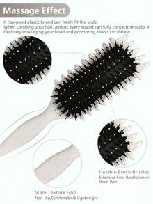 2035-Brushes Curling Hair Brush, Suitable For Styling, Shaping And Setting Curly Hair, For Both Men And Women, Can Be Used On Dry Or Wet Hair - 彩色 - 查看 5