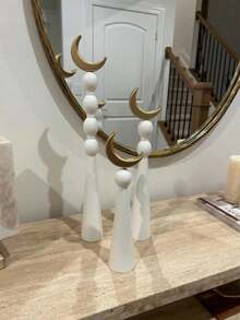 1 Bộ Trang Trí Eid Phong Cách Trung Đông, Trang Trí Phòng Khách/Bàn Làm Việc Họa Tiết Sao và Trăng, Thích Hợp Cho Eid Al-Adha/Eid Al-Fitr, Muharram/Ramadan, Hộp Quà, Lễ Tặng Quà, Chuỗi Hạt Cầu Nguyện, Thảm Cầu Nguyện Di Động, Quà Cưới, Trang Trí Nến, Hộp Đựng Mỹ Phẩm, Phụ Kiện Bàn Làm Việc, Văn Phòng Phẩm, Trang Trí Văn Phòng - Đồ trang trí dài hình lưỡi liềm - Xem 4