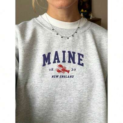 Maine Sweatshirts, Maine Crewnecks, New England Sweaters, Maine Souvenirs, Vint…