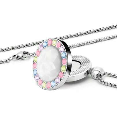 Golf Ball Marker with Ceramic Crystal Ball Marker Necklace 20mm Small Size Gifts Accessories Women Golfers