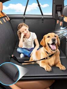 1pc Heavy Duty Pet Car Seat Cushion Full Coverage Stain Resistant Waterproof Non-Slip Small Universal Medium Large Dog Car Barrier Net Dog Travel Hammock Rear Seat Pad Hard Board Car Dog Bed - Multicolor - View 2