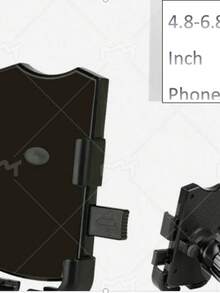 Adjustable Shockproof Electric Vehicle Phone Holder Takeout Car Navigation Rack Electric Bike Bicycle Motorcycle Phone Holder Valentine's Day Gift - Black - View 1