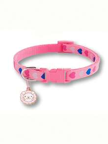 1pc Pet Collar With Embroidered Floral Pattern, Cartoon Pendant & Bell, Kitten/Puppy Neck Decoration Collar - Multicolor - View 12