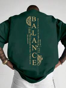 GRDR Men's Fashionable Printed Loose Short Sleeve T-Shirt | Exquisite Design | Summer Essential | Easy To Match, Showcase Your Style - Dark Green - View 2