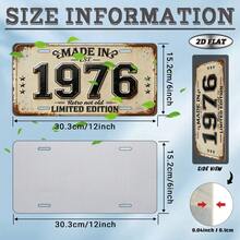 2D Plane - [2D Plane] 1 Vintage Metal Aluminum Sign Decoration |   2D Panel, Manufactured In 1976, 12'' * 6'', Vintage Home Decor, Suitable For Living Room, Entrance, Home Office, Porch, Patio, Garden, Birthday Gift For Those Born In 1976, For Decorative Purposes Only - Style 1 - View 13