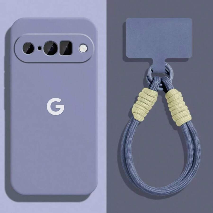带挂绳的软手机壳，兼容 Pixel 6、6 Pro、6A、7、7A、7 Pro、8、8 Pro、8A、9、9A、9 Pro、9 Pro XL、10、10 Pro、10 Pro XL - 灰色 - 查看 1