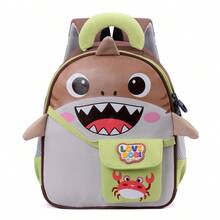 Kids Backpack, School Bag, Cartoon Shark, 3D Animal Design, Waterproof, Water-Resistant, Multi-Functional, Toddler Backpack, Boys Backpack, Girls Backpack, Valentine's Day Gift, Holiday Gift, Gift For Kids, School Supplies, Travel Backpack, Cute Kids Bag, Love Bobi, Lightweight, Adjustable Straps - Multicolor - View 16