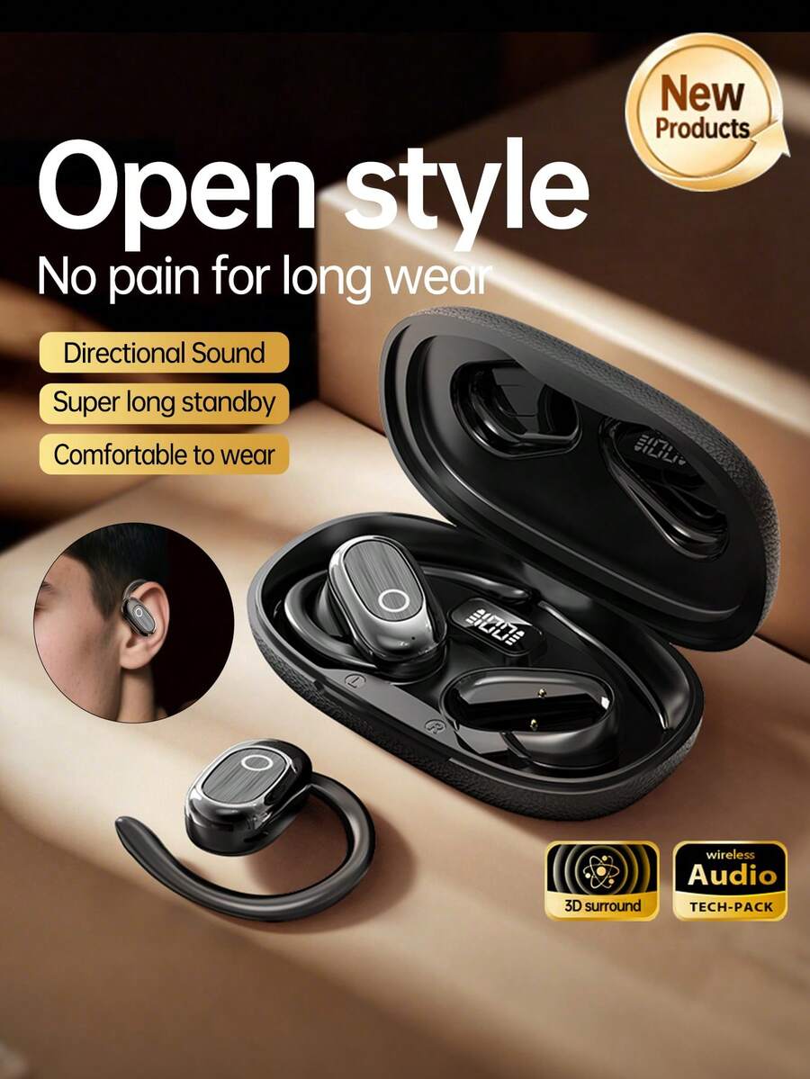 Acer OHR553 Bluetooth Earbuds Open-Ear Design With Charging Case Non-In-Ear OWS Wireless Earhooks Comfortable Wear Perfect For Sports Running Cycling Compatible With IOS/Android Phones