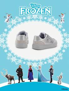 Disney Sản phẩm được ủy quyền hợp tác với | Một đôi giày thể thao trẻ em, bao gồm giày thể thao Công chúa, giày thể thao Công chúa Anna và giày thể thao Công chúa Arendelle, phù hợp cho các hoạt động thể thao hàng ngày trong kỳ nghỉ và ngoài trời. Thoải mái, chống trơn trượt, chống mài mòn và thoáng khí cho lòng bàn chân (giày thể thao trẻ em, giày trẻ em, giày bé gái) - Bạc - Xem 3