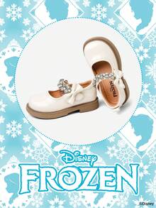 Disney 1 Pair Licensed Collaboration Children's Shoes, Suitable For Daily Wear, Festivals, Sports, Outdoor Activities, Comfortable, Non-Slip, Durable, Breathable (Children's Flat Shoes, Girls Shoes, Princess Shoes, Queen Shoes) - Beige - View 2