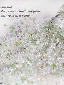 Serie azul Edición limitada de la atmósfera Estilo Ins Cuentas de arroz de vidrio Cuentas dispersas Pulsera y collar hechos a mano DIY a juego - Multicolor - Ver 46