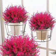1/6/12 Peças Lavanda Artificial Flores Falsas, Plantas Artificiais de Arbusto Resistentes a UV de Plástico, Decoração de Arbusto Falso, Adequado para Jardim Externo, Varanda de Casa, Decoração Interna de Casa - Pink - Visão 3