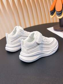 1 Pair White Children's Autumn New Baby Toddler Shoes, Girls Boys Soft Sole Casual Sneakers, Fashionable - White - View 3