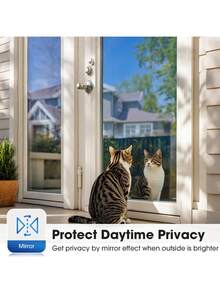 单向透视窗膜，适用于家庭、窗户、门，可移除，反射隔热防晒防紫外线，镜面隔热膜，适用于住宅、办公室，蓝银色 - 隱私膜 - 查看 7