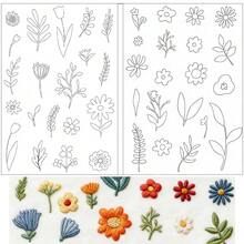 2pcs Wild Flower Floral Water-Soluble Embroidery Stickers, Self-Adhesive Non-Woven Fabric, Suitable For Beginners DIY Handcraft Decoration On Clothes, Bags, Hats - 2ST-b - View 13