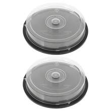 1pc Cubo de almacenamiento de gran capacidad para CD/DVD, soporte de plástico transparente vacío, organizador de almacenamiento de discos compactos DO3A - 1 pieza para 25 discos - Ver 4