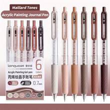 6pcs Professional Planner Pens Back To School Set, Acrylic 3D Layered + Ballpoint Smooth Writing, Bleed-Resistant, Compatible With Planner Tapes & Notebooks, Suitable For Student Creative Arts - Colorful Black Series - View 18