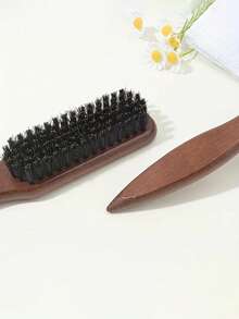 1pc Unisex Nylon & Wood Hair Brush And Beard Brush - Fragrance-Free Professional Hairstyling Brush, Suitable For Professionals To Manage Thick And Thin Hair, Hair Comb, Wood Comb, Hair Brush, Wood Brush, Hair Styling Brush, Detangling Brush, Curling Brush, Straightening Brush, Ideal Travel Essential Hair Styling Tool. - Multicolor - View 6
