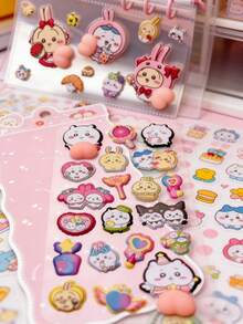 1pc Random 3D Cute Squeeze Sticker, Suitable For Decorating Phone, Laptop, Luggage, Water Bottle, Skateboard, Notebook And Guitar. Great For Daily Use And Children's Birthday Gifts. - Multicolor - View 6