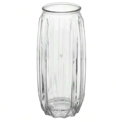 Vaso de Vidro 26cm Decorativo Grande Reflexo Minimalista Sala