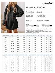 Acelitt 秋冬女士纯色针织纹理图案落肩超大毛衣裙，小一码订购 - 黑色 - 查看 6