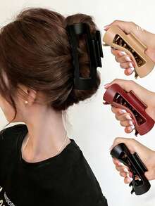 3个装柔软硅胶时尚发夹 - 强力防滑 - 符合人体工学设计，硅胶发爪夹，柔软发爪，高级防滑发夹，全新设计，耐用不易断裂的造型配件 - 彩色 - 查看 2