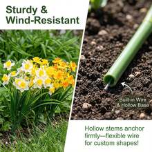 1 pieza Planta de narciso artificial con textura de mármol blanco resistente a los rayos UV, adecuada para decoración del hogar y fiestas, material de plástico duradero, textura realista, decoración del hogar con planta artificial - Multicolor - Ver 7