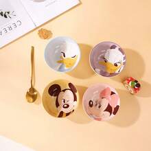 4.8 Inch Disney Mickey Mouse Embossed Rice Bowl, High Quality Cartoon Small Bowl For Home & Kids - Multicolor - View 2
