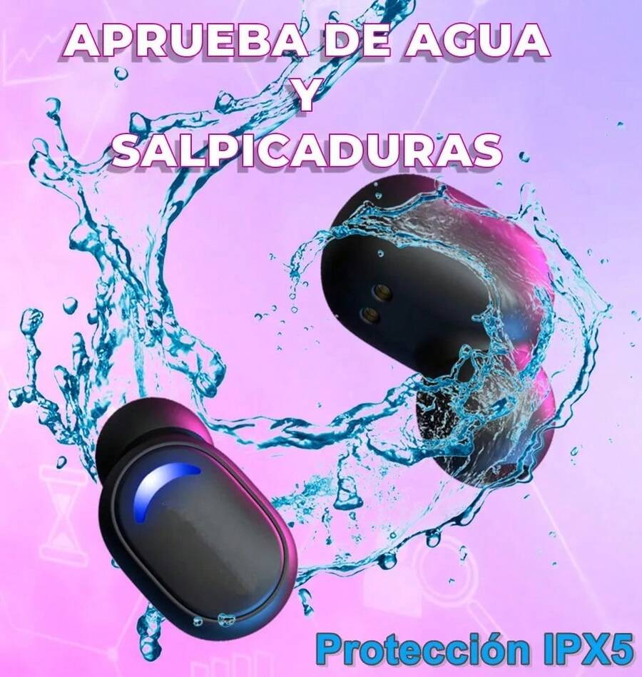 Audifonos Bluetooth 5.0 Tws Touch Caja Portatil Negro - Negro - Ver 1