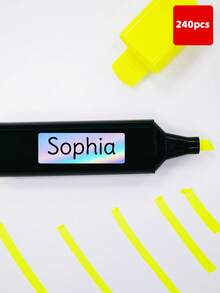 1-300张定制全息姓名贴纸，个性化返校标签，可定制文字，适用于铅笔、笔记本、背包、午餐盒、水瓶、桌面收纳盒、学习用品等，适合青少年、高中生、大学新生、大学毕业生、教师、教授、家长、同事等，独特的闪亮文具标签，适用于教室、宿舍、办公室、家庭、夏令营和日常收纳。 - 姓名貼3 - 查看 30