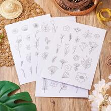2pcs Wild Flower Floral Water-Soluble Embroidery Stickers, Self-Adhesive Non-Woven Fabric, Suitable For Beginners DIY Handcraft Decoration On Clothes, Bags, Hats - 2ST-b - View 4