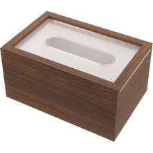 1pc Walnut Wood Luxury Tissue Box, High-End Wooden Napkin Holder For Home & Living Room, Essential Eid Al-Fitr Gift, Random Style - Random Styles - View 2