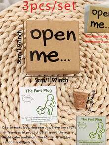 1 set de caja de regalo divertida para insertar en el trasero, con personajes de dibujos animados y citas humorísticas - nuevas y divertidas bromas para cumpleaños - caja de cartón con una tarjeta - perfecta para fiestas, bromas sobre el trasero, diseño divertido, estructura resistente con personajes de dibujos animados y citas humorísticas - Multicolor - Ver 4