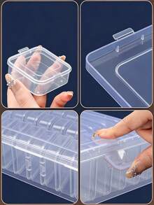 31pcs (30 Small Boxes + 1 Large Box) Craft Storage Boxes And Organizer, Transparent Plastic Containers - Suitable For Beads, Jewelry And Crafts, Durable Organizing Solution, Perfect Small Gift, Jewelry Box, Mini Square Containers For Storing Beads, Earrings, Small Crafts, Home Bedroom Accessory Box, Craft And Sewing Supplies Storage - Multicolor - View 7
