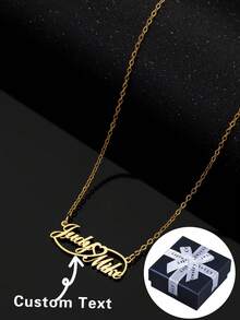 Dây chuyền tên tùy chỉnh bằng thép không gỉ thời trang dành cho nữ, Bộ hai dây chuyền tên tùy chỉnh dành cho các cặp đôi. Món quà lý tưởng cho các cặp đôi, mẹ, bạn bè và bạn học. Hoàn hảo cho Giáng sinh, Halloween và Ngày của Mẹ. Phong cách, Thời trang mùa thu, Thu gọn, Đơn giản, Thường ngày, Tiền cũ Quà tặng lý tưởng độc đáo cho bạn gái, mẹ, gia đình, bạn bè, con gái Nhân dịp sinh nhật, Để đeo hàng ngày, Cho đám cưới, Cho vũ hội, Màu đen, Cổ điển, Đơn giản, Unisex, Thường ngày, Dễ thương, Quà tặng lý tưởng cho cô ấy, Cô ấy, Bạn trai, Bạn gái, Bố, Mẹ, Gia đình, Bạn bè, Nhân dịp sinh nhật, Cho vũ hội, Cho tiệc tùng, Năm mới quyến rũ - Vàng - Xem 3