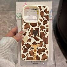 1个TPU材质小鹿图案可爱长颈鹿设计手机壳，兼容 17 Pro Max/17/16 Pro Max/15/13/12/11、S20 FE/A15/S24/A55，兼容Redmi Note 11/12/13 Pro，全包防震软壳保护套 - 白色 - 查看 1