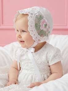 1pc Vintage Palace Style Embroidered Pink Retro Hat - 1PC - View 9