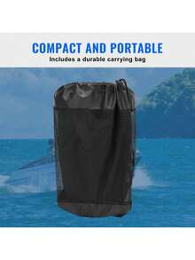 Boat Fenders, 8.6" X 16" Boat Bumpers For Docking, Marine EVA Boat Dock  Bumper With Ropes, Cord Locks And Storage Bag, No Inflation Required, For Class A/Class 1/Part Class 2, Black - Black - View 6