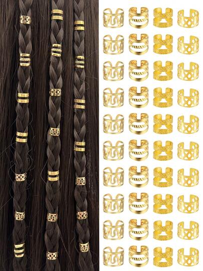 80pcs Adjustable Metal Hair Clips, Hair Accessories, Hair Ties, Braids Decorations For Girl, Summer