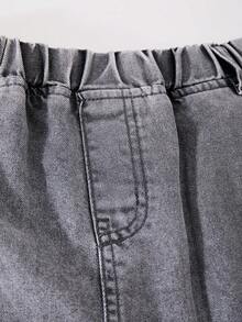 2-4 Years Old Boys' Summer Denim Shorts, New 2024 Collection, Lightweight Casual Jeans For Big Kids, Summer - Grey - View 7