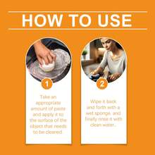 jakehoe 100克 + 赠送海绵 | 多用途不锈钢清洁膏 | 强力除锈剂和金属抛光剂 | 强效厨房去油剂，适用于烧焦的锅具、烤箱、水槽和瓷砖 - 固體 - 查看 4