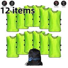 12 Solid-Color Pieces, Suitable For Scrimmages, Basketball Jerseys And Football Jerseys. They Can Be Used As Training Vests, Baseball Team Training Vests, And Are Also Applicable To Team Building For Sports Teams And Clubs / Soccer Bibs - Multicolor - View 5