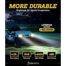 EZGO TXT LED Headlight and Tail Light Kit for 1996-2013 Gas and Electric Golf Carts 12V Street Legal LED Light Kit for EZGO TXT Golf Cart High Brightness Headlight Taillight Combo Black - Negro - Ver 5